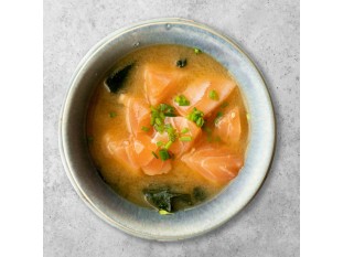 三文鱼味增Misosuppe med laks